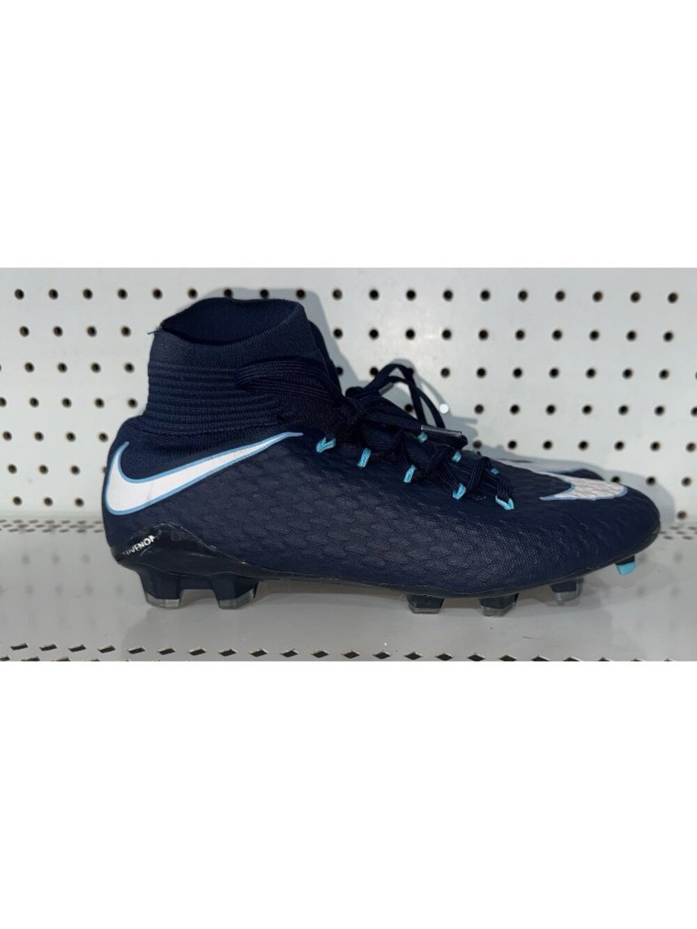 RARE Nike Hypervenom Phatal III DF FG Mens Soccer Cleats Size 9 Blue 852554-414
